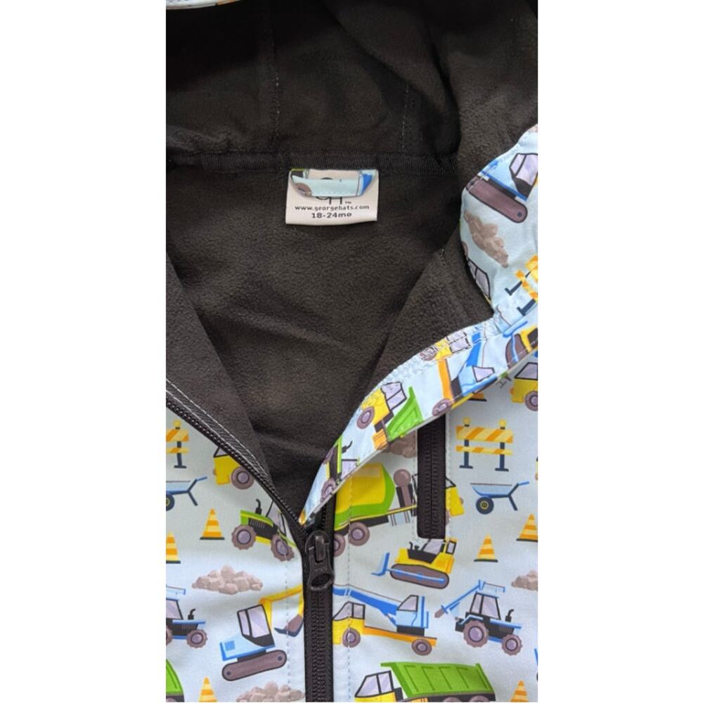 George Hats Toddler Boy Blue Construction Jacket - Size 18-24m - Picture 2 of 3